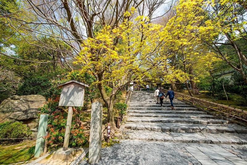 Stairs to Ryoan-ji Temple Kori Kori, Ryoan-ji, Zen Buddhist Temple Complex, Kyoto, Japan