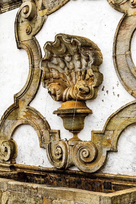 A 17th century fountain still in operation in the streets of the historic city of Ouro Preto, Ouro Preto, Minas Gerais, Brazil