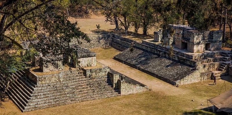 Ball court, one of the most beautiful of the classical period, second-largest in the entire Mayan world, Copan, Honduras, Honduras