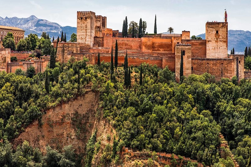 View of Alhambra with Alcazaba, Granada