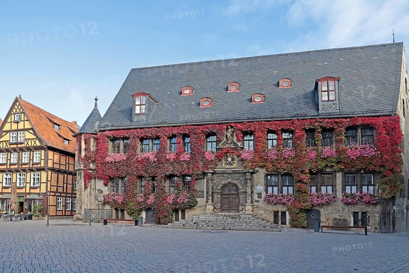 Market Square, Quedlinburg, Saxony-Anhalt, Germany, World Heritage Site, UNESCO, City Hall