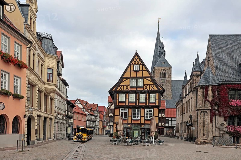 Market square, Quedlinburg, Saxony-Anhalt, Germany, World Heritage Site, UNESCO