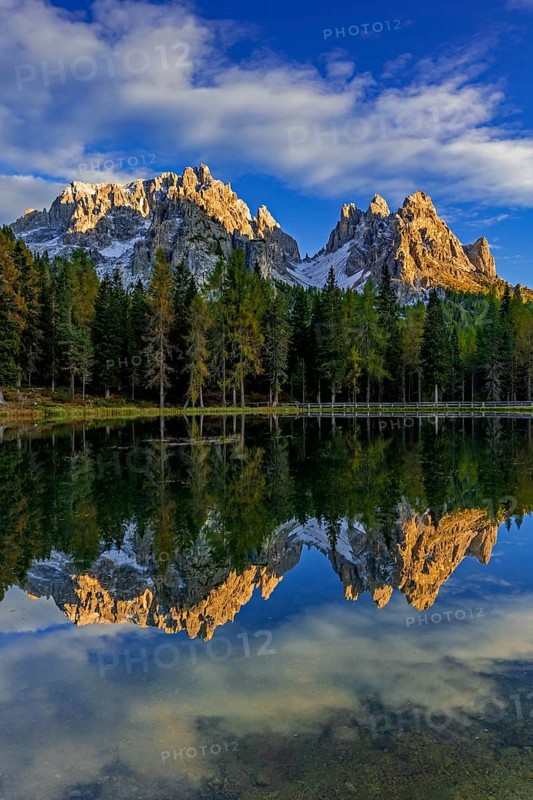 Mountain lake, mountains, reflection, sunny, evening light, Lake Antorno, Lake Antorno, Cadini Group, Dolomites, Italy