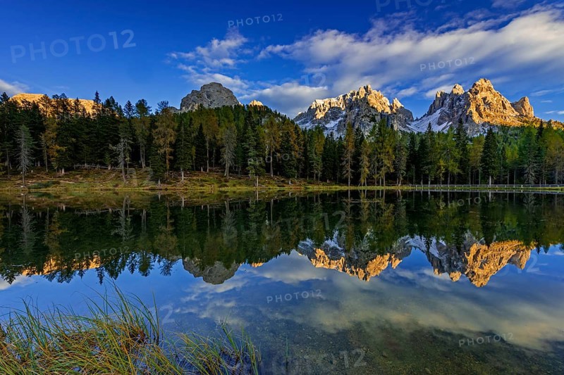 Mountain lake, mountains, reflection, sunny, evening light, Lake Antorno, Lake Antorno, Cadini Group, Dolomites, Italy
