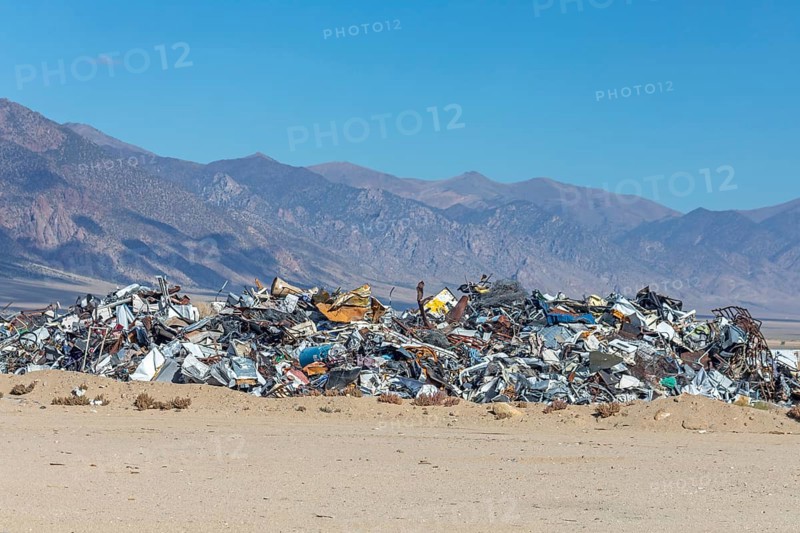 Round Mountain, Nevada - A trash dump near the Kinross Round Mountain open pit gold mine