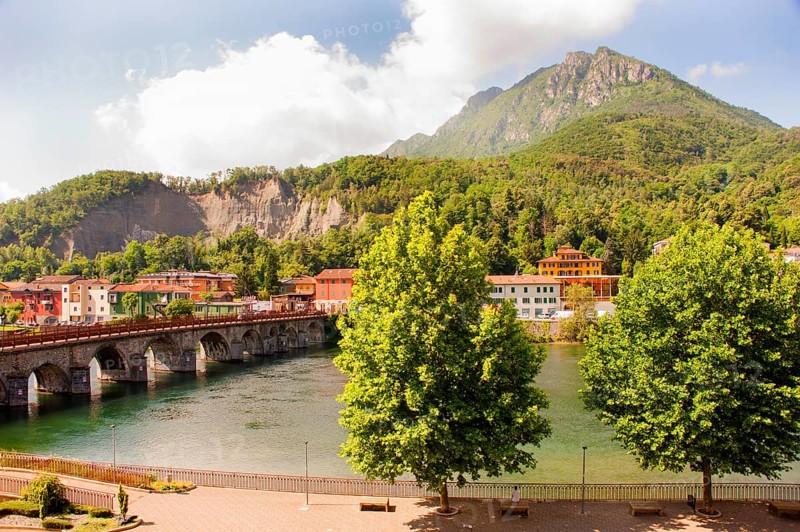 Lecco on Lake Como, Italian Lago di Como, one of the Upper Italian lakes, Lombardy region, Italy