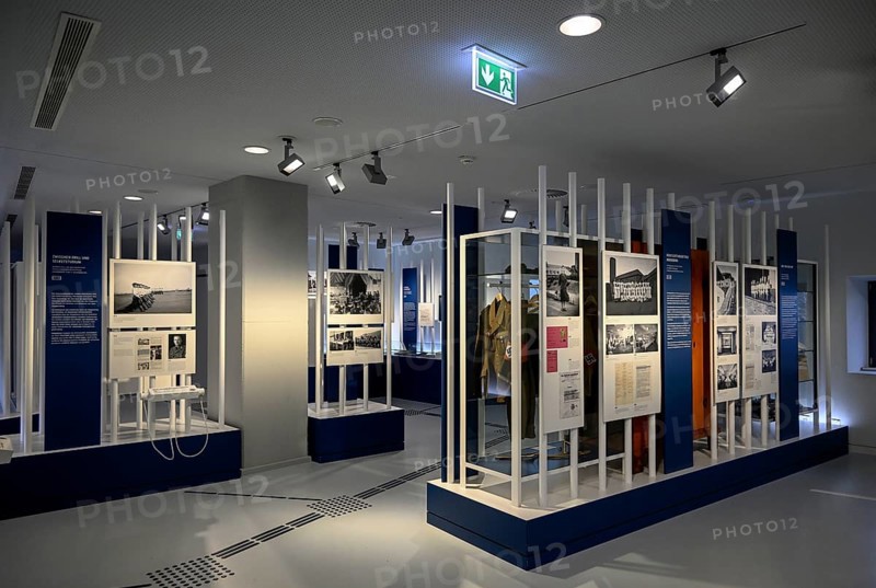 Exhibition Destiny Herrenmensch in the former NS Ordensburg Vogelsang, interior view, Eifel National Park, Schleiden-Gemünd, North Rhine-Westphalia, Germany