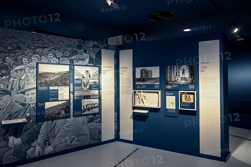 Exhibition Destiny Herrenmensch in the former NS Ordensburg Vogelsang, interior view, Eifel National Park, Schleiden-Gemünd, North Rhine-Westphalia, Germany