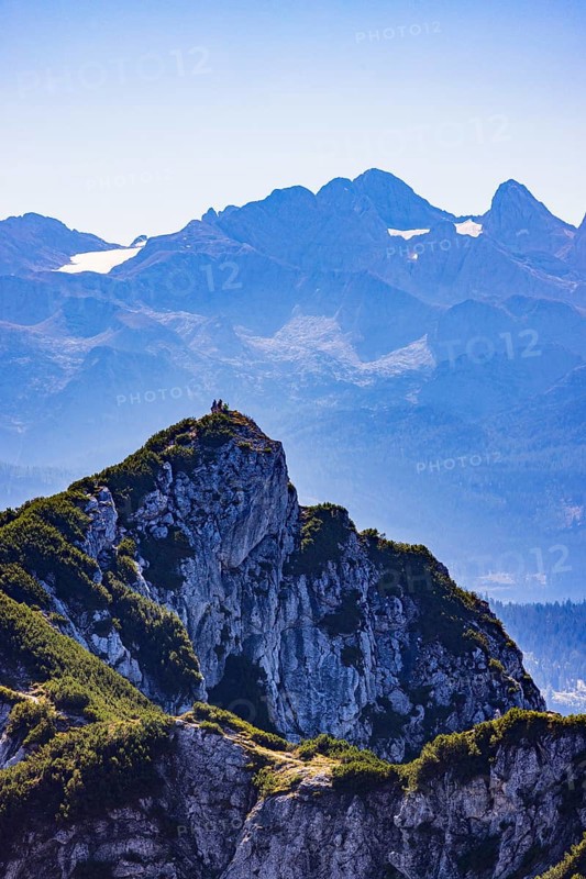 View from Rettenkogel to Bergwerkskogel and Dachstein, Postalm, Osterhorn Group, Salzkammergut, Province of Salzburg, Austria