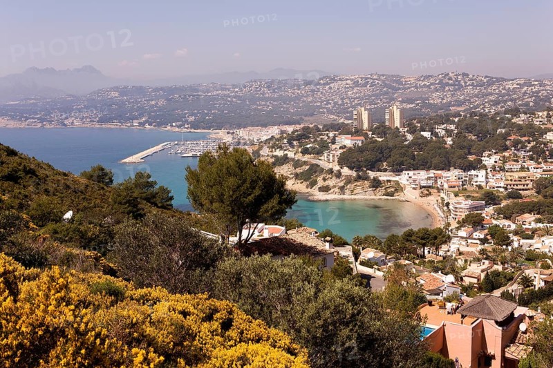 Overview, coastal landscape, Moraira, former fishing village, pearl of the Costa Blanca, Valencia, Spain