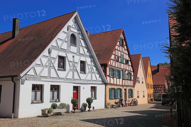 Half-timbered houses, houses in the old town, town of Heideck in the district of Roth, Middle Franconia, Bavaria, Germany