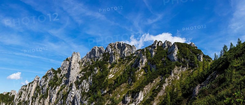 Rock formation on Scharfen, Postalm, Osterhorn Group, Salzkammergut, Province of Salzburg, Austria