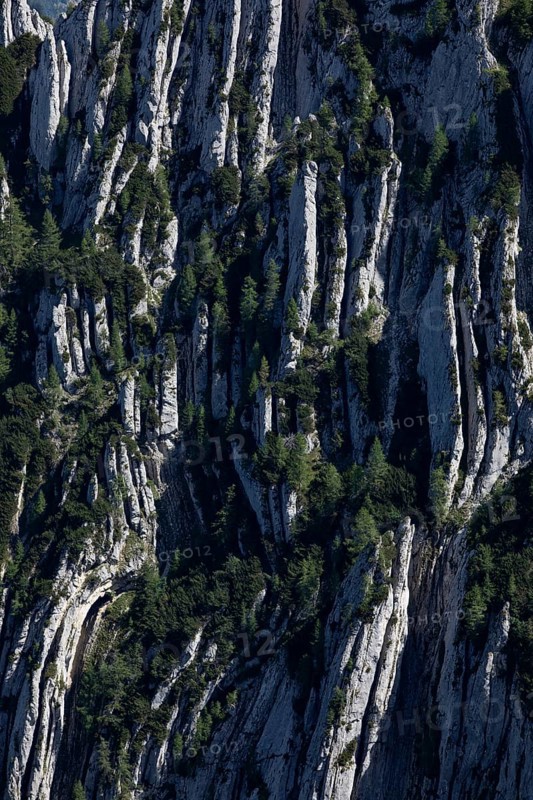 Rock formation on Scharfen, Postalm, Osterhorn Group, Salzkammergut, Province of Salzburg, Austria