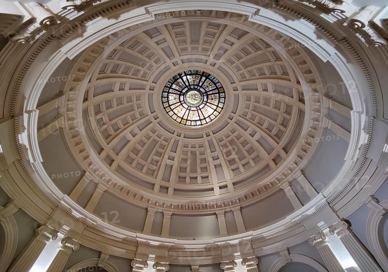 Kaiser-Wilhelms-Bad, bathhouse, interior view of entrance dome, Bad Homburg vor der Höhe, Hesse, Germany