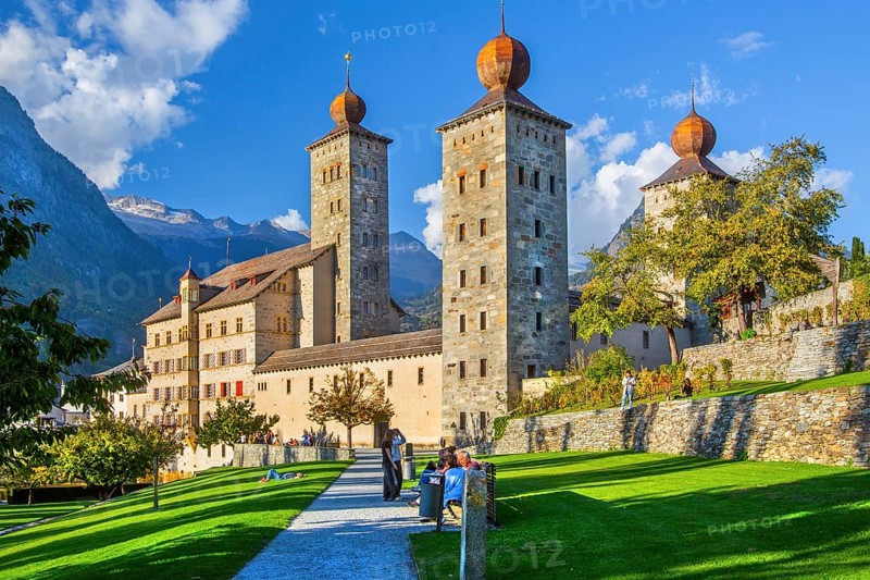 Stockalper Palace in the Old Town, Brig, Rhone Valley, Valais, Switzerland