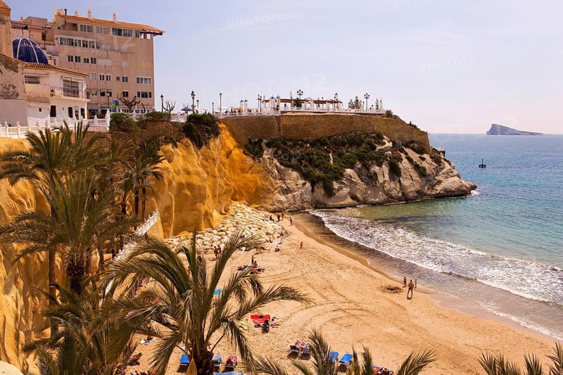 View of Balcon del Mediterraneo, Mediterranean Sea, Benidorm, Valencia (region), Costa Blanca, Spain