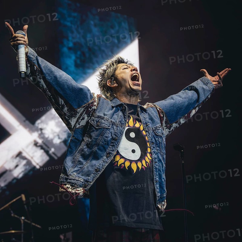 Singer Takahiro Moriuchi from One Ok Rock live on Detox European Tour 2025 in Berlin's Max-Schmeling-Halle on 24.10.2025
