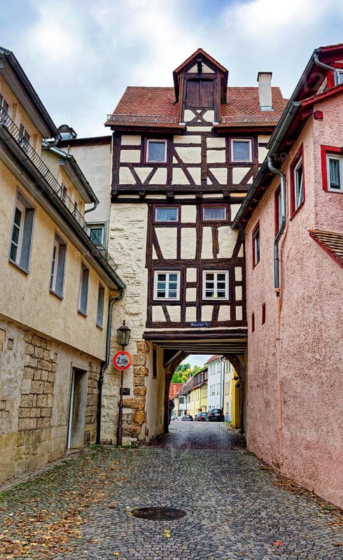 Historic Capuchin Gate from the 14th century, Rottenburg am Neckar, Baden-Württemberg, Germany
