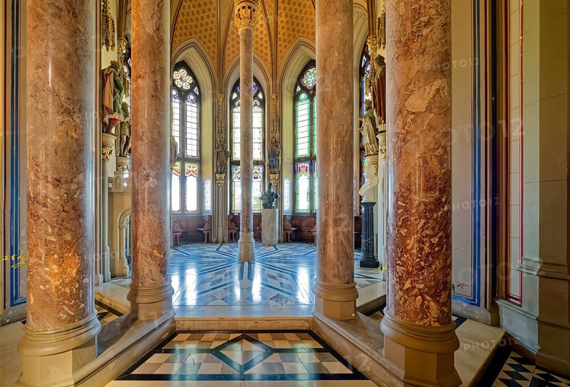 Count's Hall and Imperial Hall, Hohenzollern Castle, ancestral home of the House of Hohenzollern, interior, noble family, German emperors, Bisingen, Baden-Württemberg, Germany