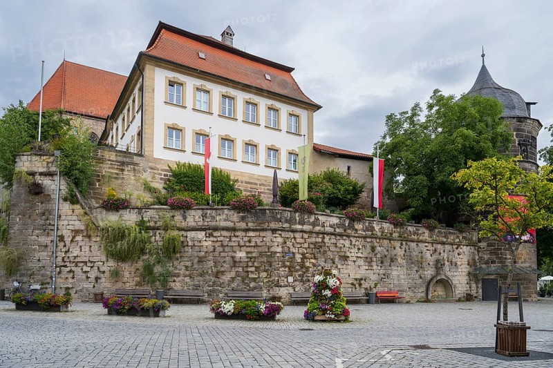 View of the Upper Old Town, Marienplatz, Kronach, Upper Franconia, Bavaria, Germany