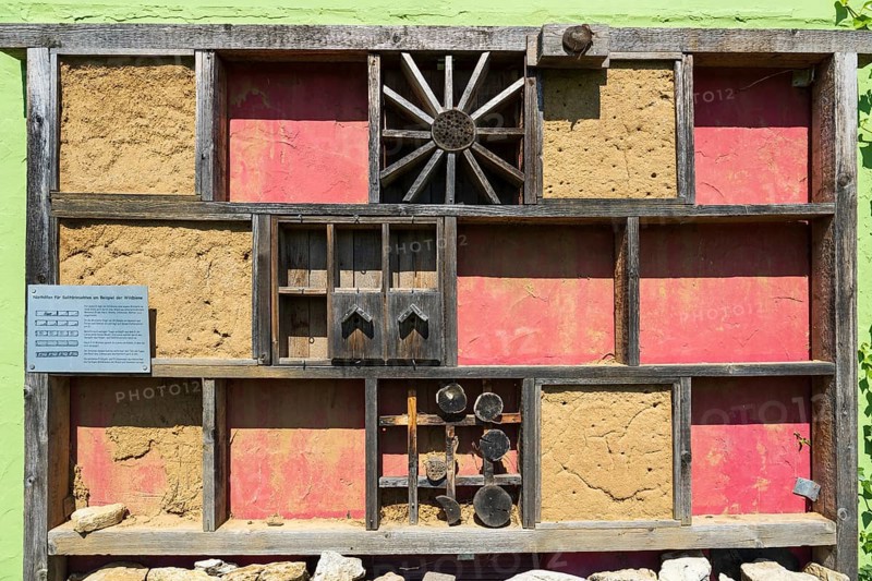 Tierhotel, insect hotel, nesting aid for insects, Kronach, Upper Franconia, Franconia, Bavaria, Germany