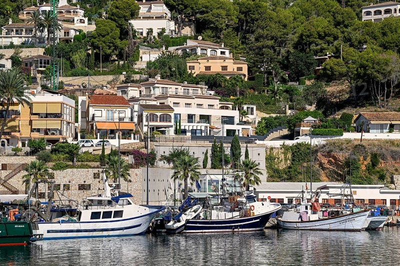 View of the port of Jávea or Xàbia, Alicante Province, Comunidad Valenciana, Spain