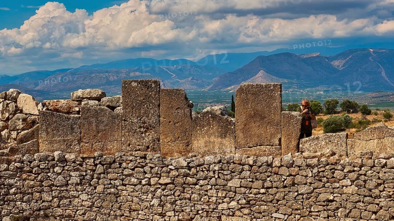 Tomb A, detail, archaeological site, UNESCO World Heritage Site, Mycenae, Mycenae, important city in pre-classical times, Peloponnese, peninsula, Greece