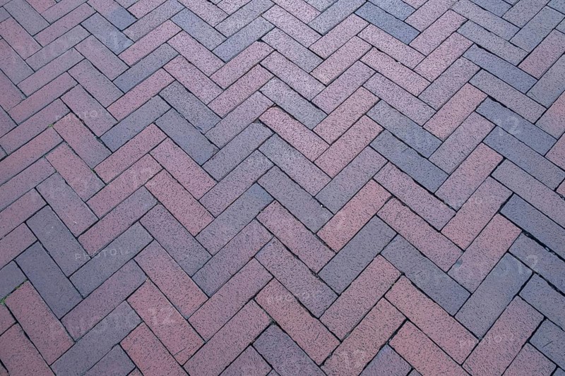 Herringbone clinker paving, Münsterland, North Rhine-Westphalia, Germany