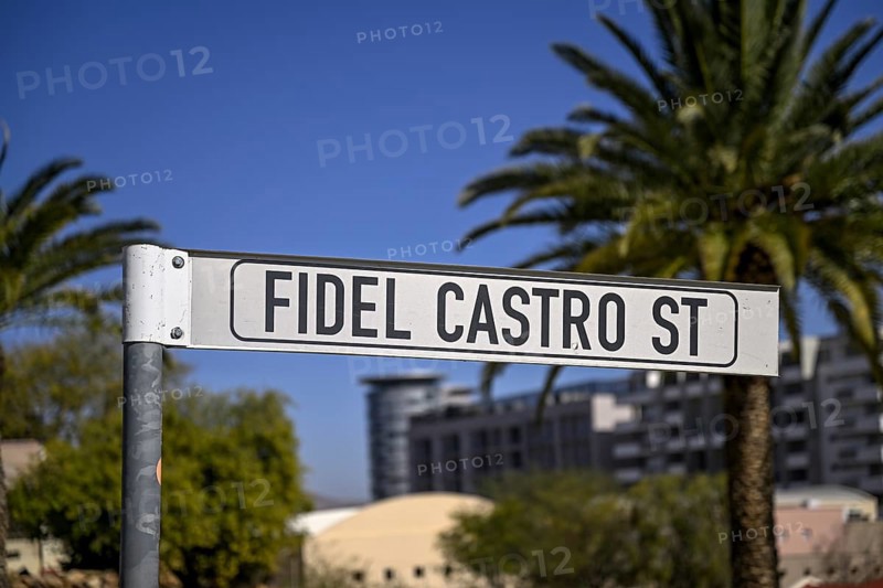 Sign Fidel Catsro Street, Windhoek, Khomas Region, Namibia