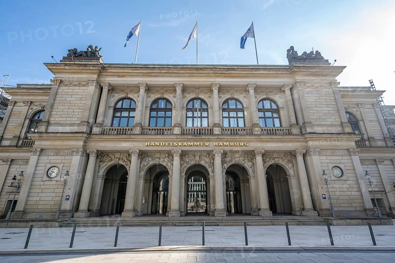 Hamburg Chamber of Commerce building, facade, Hamburg, Germany