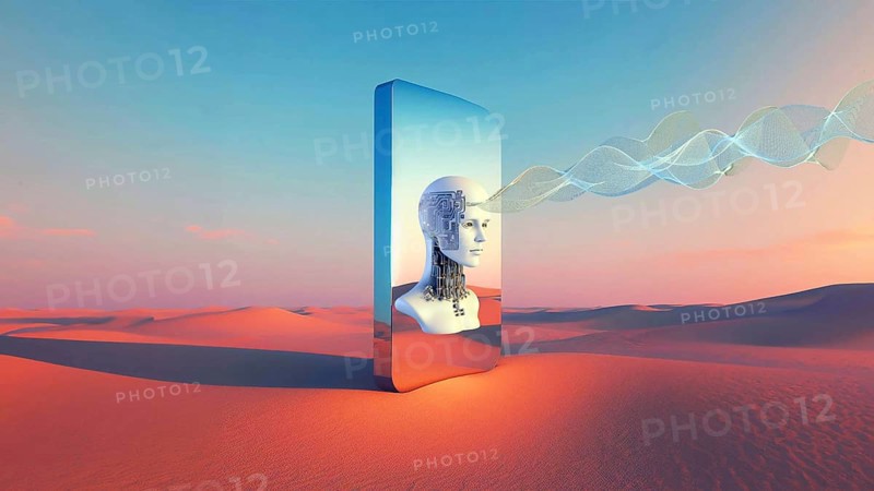 Symbol photo, ChatGBT, AI, OpenAI, chatbot, artificial intelligence, artificial intelligence, IT system, computer science, IT technology, computer system, software, Microsoft, Apple, Google, silicon brain, humanoid robot, thinking machine, creativity, new wonder of the world, Einstein replacement, problem intelligence, AI research, voice robot, algorithm, AI danger, uncertain future, data streams, espionage, malware, fishing, cyber security, Donald Trump, Elon Musk, AI generated