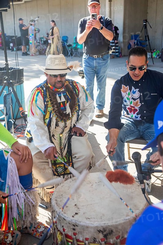 Detroit, Michigan USA - 13 October 2025 - On Indigenous People's Day, Native American tribes held a Pow Wow in downtown Detroit. The city of Detroit (originally Waawiyatanong) recognizes the day as Indigenous People's Day, while the federal government observes it only as Columbus Day