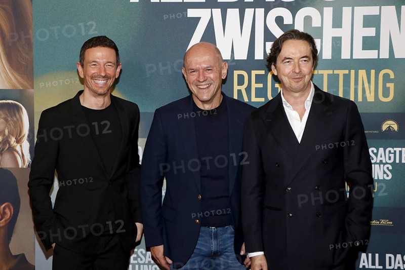 Oliver Berben, Robert Kulzer and Martin Bachmann at a fan event for All das Ungesagte zwischen uns - Regretting You at the Zoo Palast in Berlin on 12 October 2025