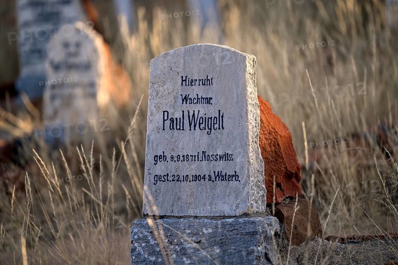 Grave at the German military cemetery at Waterberg, Otjozondjupa region, Namibia