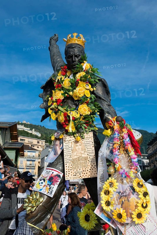 Freddy Mercury statue, Montreux, Lake Geneva, Lac Léman, Canton of Vaud, Switzerland