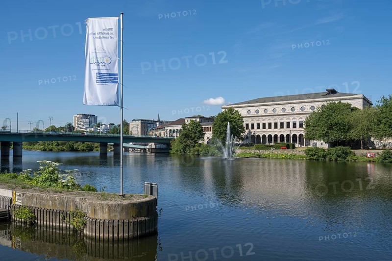 Civic hall an der Ruhr, Mülheim an der Ruhr, Rurgebiet, North Rhine-Westphalia, Germany