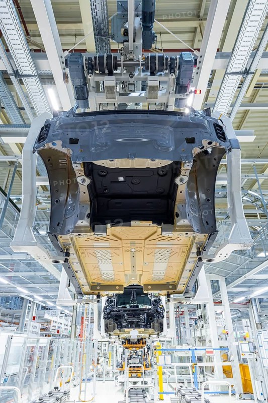 Electric car production in the assembly halls of VW in Zwickau, Zwickau, Saxony, Germany