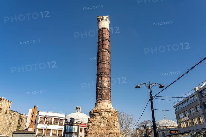 The Roman Column of Constantine Çemberlitas in Fatih, Istanbul, Turkey