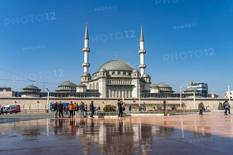 The Taksim Mosque on Taksim Square Taksim Meydani in Beyoglu, Istanbul, Turkey