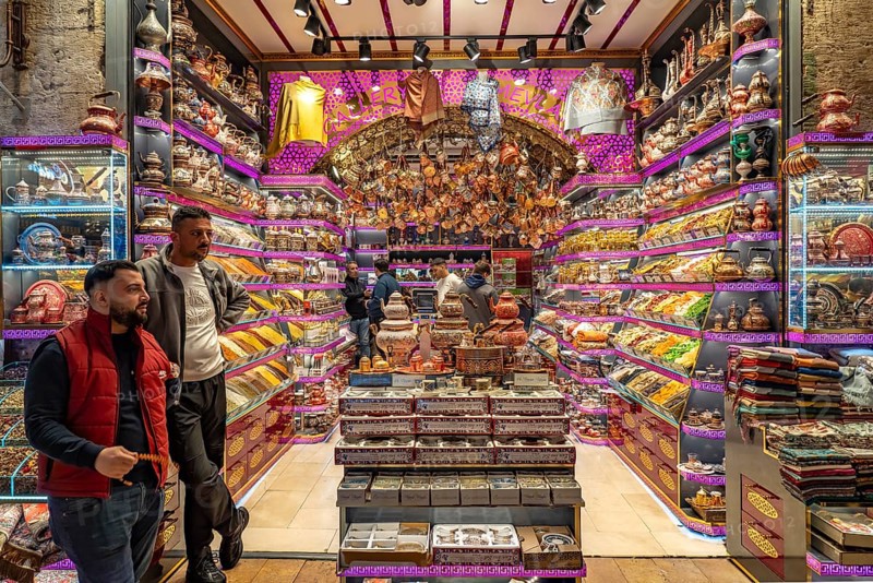 The Egyptian Bazaar Misir Çarsisi or Spice Bazaar in Eminönü, Istanbul, Turkey