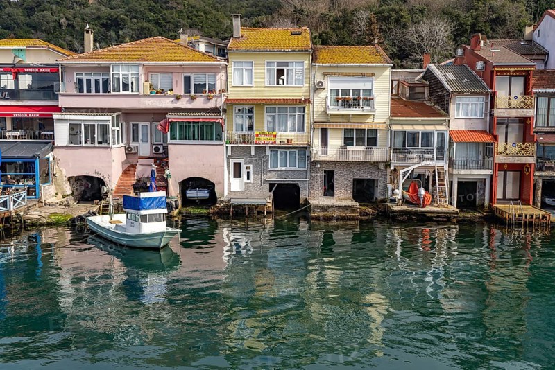 The village of Anadolu Kavagi on the Bosphorus near Istanbul, Turkey