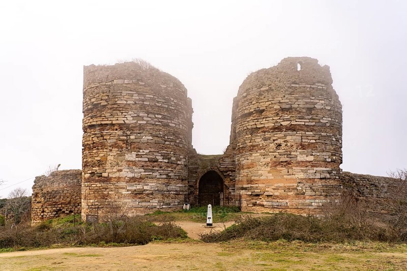 Yoros castle ruins in Anadolu Kavagi on the Bosphorus near Istanbul, Turkey
