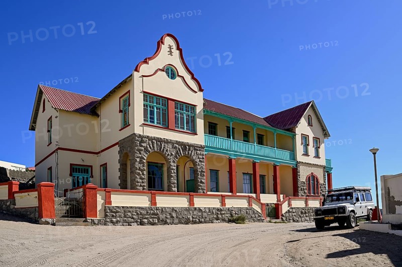 Colonial house facade, Lüderitz, Karas region, Namibia