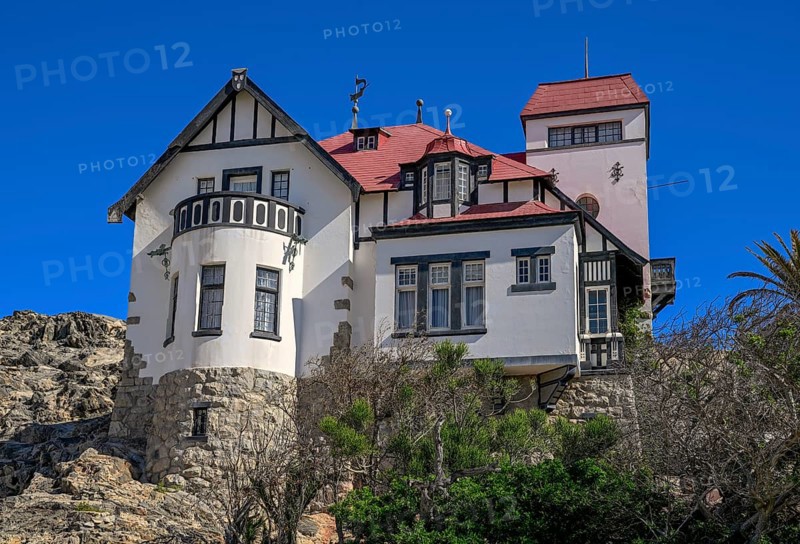 Goerke House, colonial house facade, Lüderitz, Karas Region, Namibia