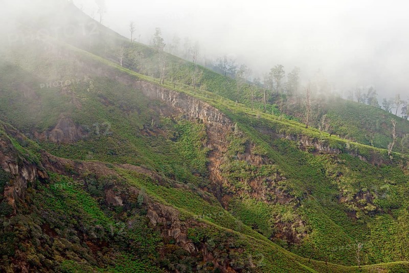 Landscape volcano Ijen, Indonesia