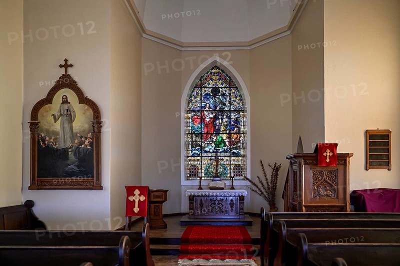 Felsenkirche, evangelisch-lutherische Kirche von 1912, Innenaufnahme, Lüderitz, Region Karas, Namibia