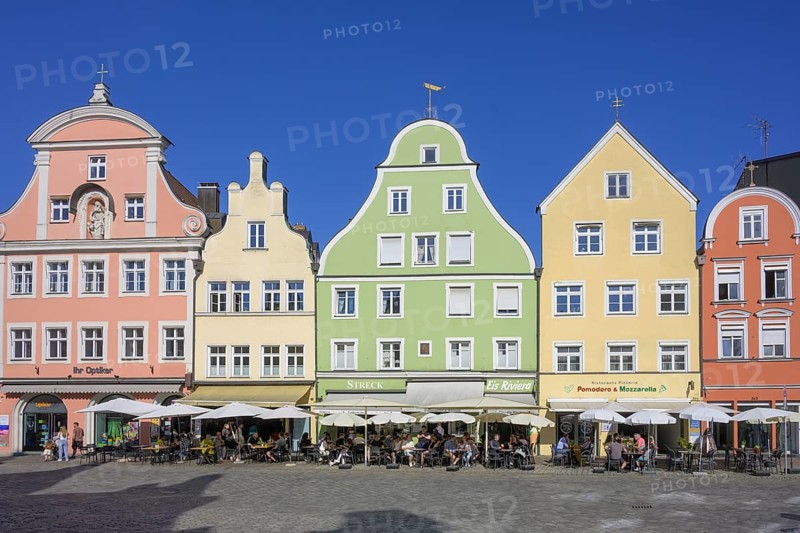Altstadthäuser, Landshut, Bayern, Deutschland