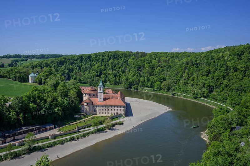 Blick auf Kloster Weltenburg, Kelheim, Bayern, Deutschland