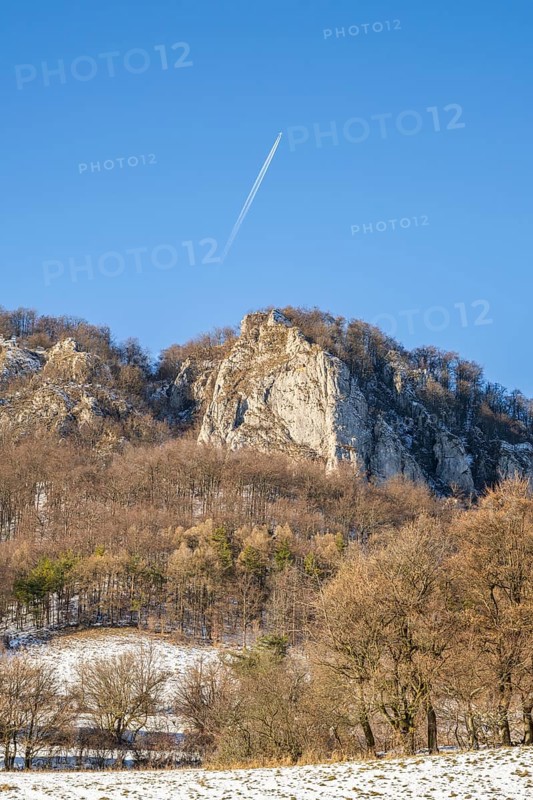 View on the mountains on a sunny day in winter, Vápec, Horná Poruba, Slovakia