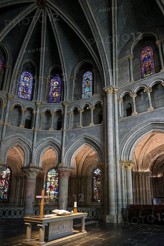 Interior view, Notre-Dame Cathedral, Lausanne, Switzerland